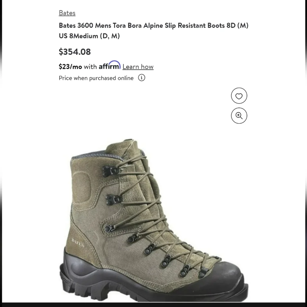 Bates Tora Bora Alpine Hiking Boots